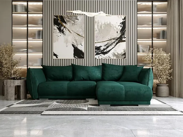 Coltar Botega in forma de L cu functie de dormit si depozitare