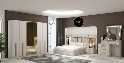 DORMITOR COMPLET REBECA (saltea si somiera incluse) 160x200cm