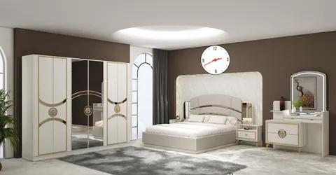 DORMITOR COMPLET ILONA SALTEA+SOMIERA INCLUSE 180X200CM