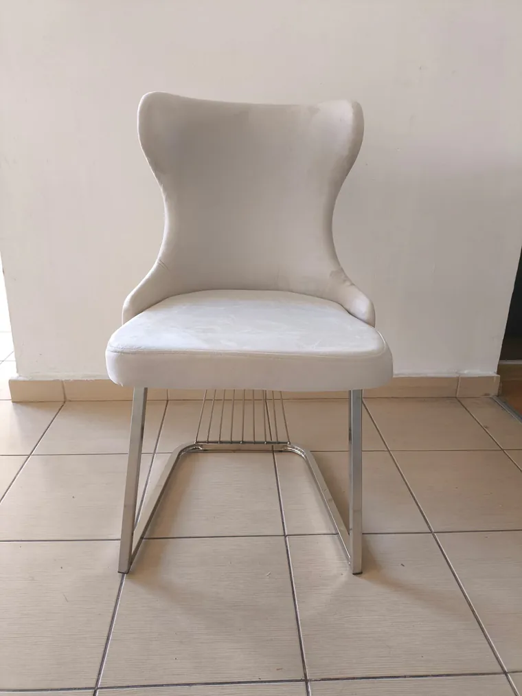 SET DE 6 SCAUNE STELLA CREM CU ARGINTIU