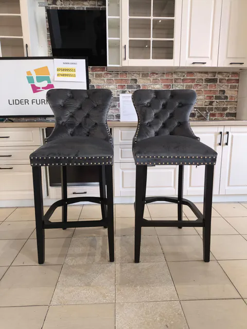 SET 2 SCAUNE DE BAR AUG GRI un set disponibil