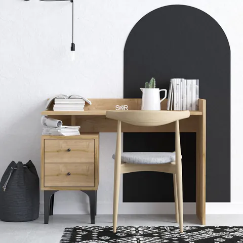 Birou, Hanah Home, Puuk, 100x80x45 cm, Stejar