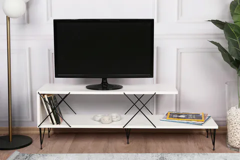 Comoda TV, Hanah Home, Street, 120x40x30 cm, Alb