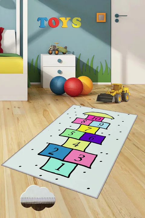 Covor pentru copii, HMNT507, 100x200 cm, Multicolor