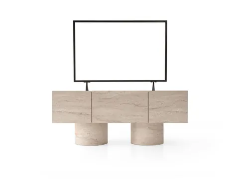 Comoda TV, Hanah Home, H.Tv Sehpası, 150x87x42 cm, Travertin