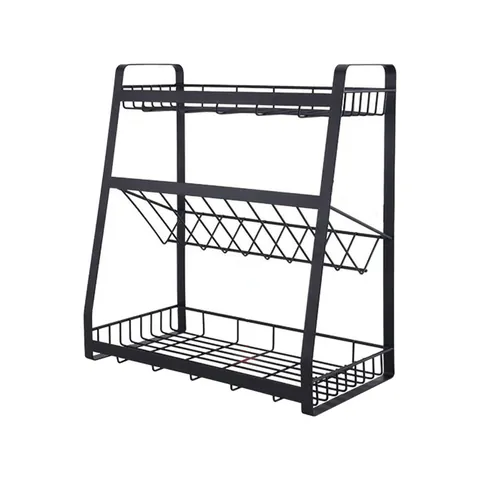 Raft condimente, otel carbon, 35x18x38cm - Zokura