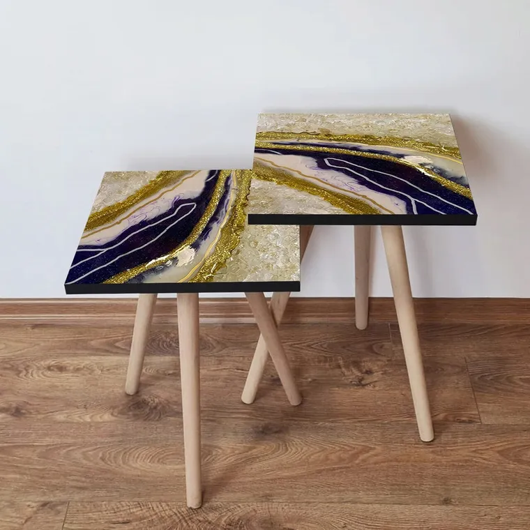 Set masute 2 piese, Hanah Home, 2Shp294, Multicolor