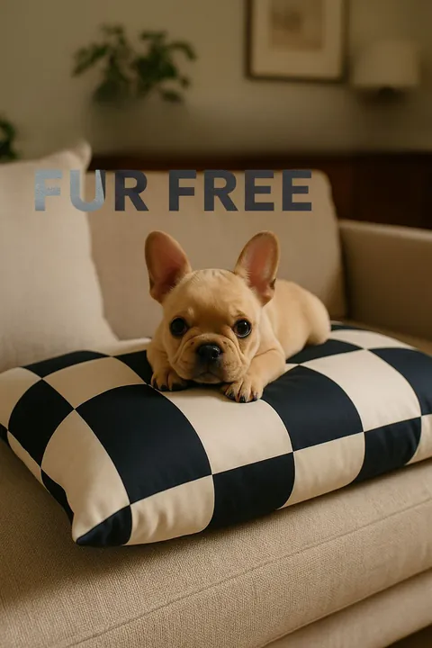 Pat pentru animale de companie, Paws & Whiskers, Fur Free 64 x 88, Material exterior: 100% poliester, Alb/Negru