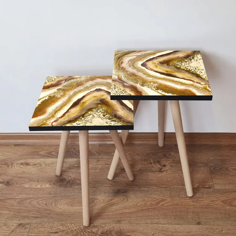 Set masute 2 piese, Hanah Home, 2Shp295, Multicolor