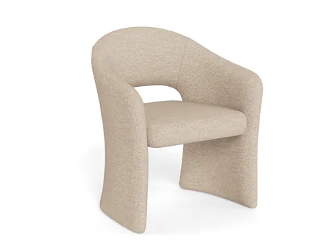 Scaun Tori, Actona, 64.5x56.5x80 cm, tesatura Boucle/otel, bej