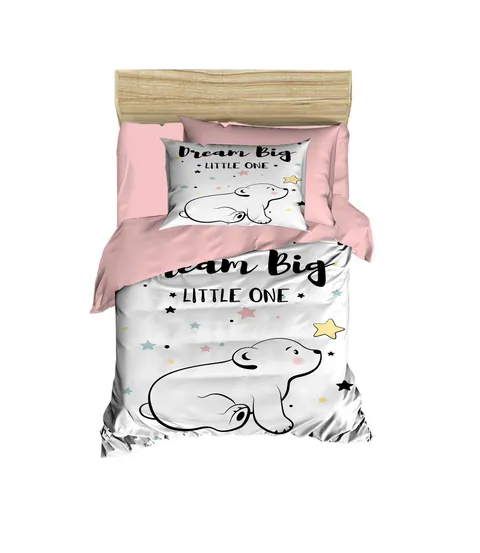 Lenjerie de pat pentru copii, L'essentiel Maison, PH136, Roz / Alb / Negru