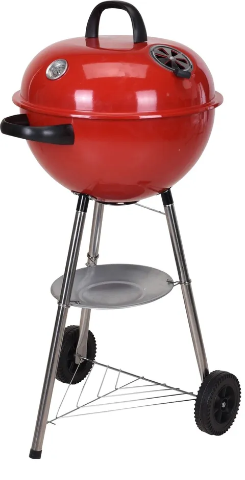 Gratar mobil Spherical, Ø48 cm, otel inoxidabil, rosu