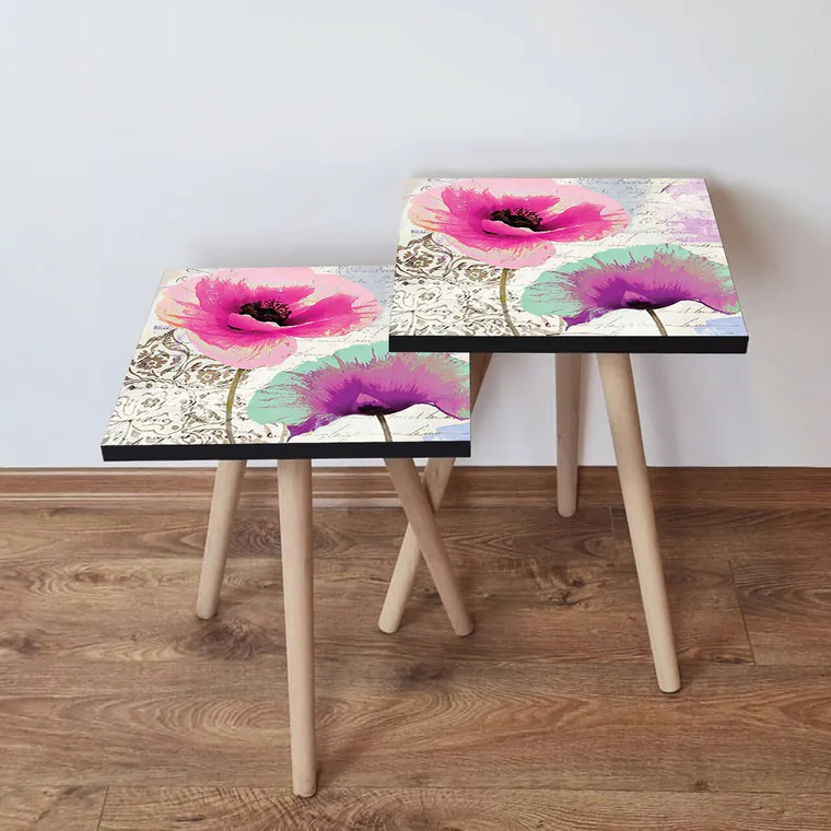 Set masute 2 piese, Hanah Home, 2Shp300, Multicolor