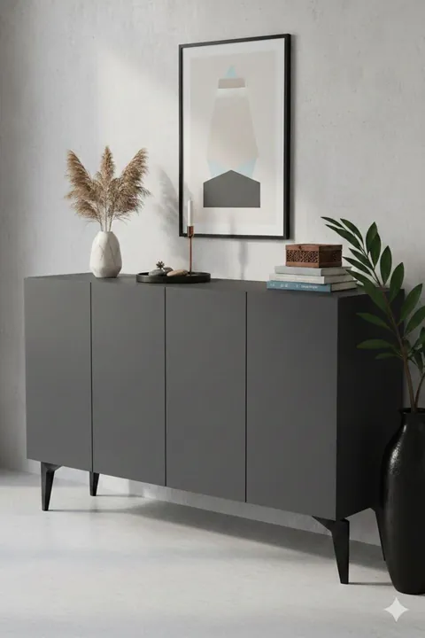 Consola, Hanah Home, Lipa 120, 120x79x32 cm, Antracit