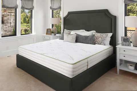 Saltea Ortopedica, Hipoalergenica, Premium Bamboo Memory Latex, 180x200 cm, H 26 cm, Arcuri Pocket, 7 Zone de Confort