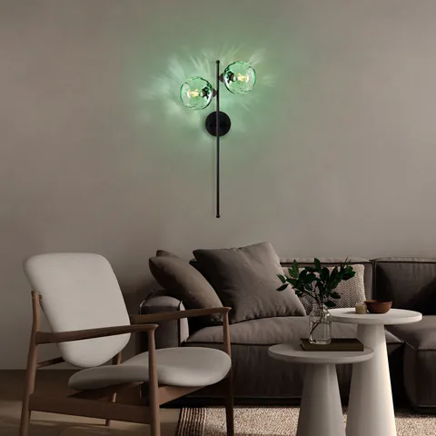 Aplica de perete, Opviq, 521SHN3704, Mentă / Negru