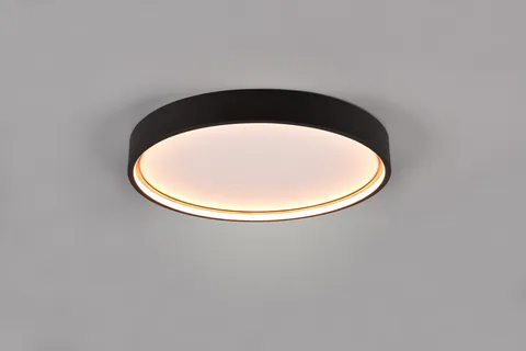 Plafoniera Doha, TRIO, 45x5.5 cm, 29W, 1x SMD, metal, negru mat