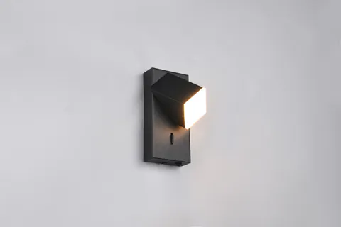 Aplica de perete Raglan, TRIO, 7x8.5x15 cm, 3.8W, 1x SMD, metal, negru mat