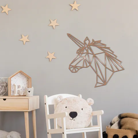 Decoratiune de perete, Unıcorn, Dimensiune: 53 x 50 cm, Cupru