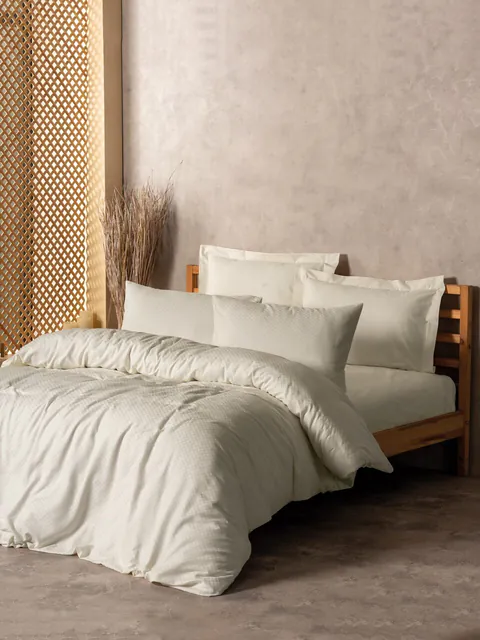 Lenjerie de pat dubla (DE), L'essentiel Maison, Plaid, Crem