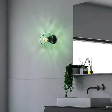 Aplica de perete, Opviq, 521SHN3694, Mentă / Negru