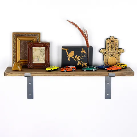 Raft de perete, Hanah Home, Lam002, 60x16x14 cm, Nuc negru