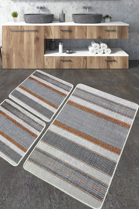 Set covorase de baie, L'essentiel Maison, Benver, Poliester, Multicolor