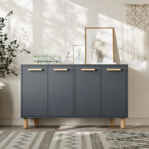 Consola, Hanah Home, Venedik, 120x73.6x29.6 cm, Antracit