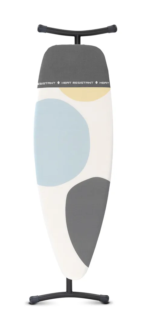 Masa de calcat cu zona termorezistenta, Brabantia D, Spring Bubbles, 135x45 cm, otel/bumbac