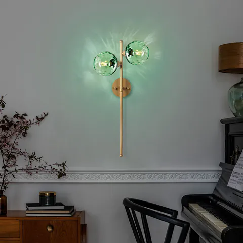 Aplica de perete, Opviq, 521SHN3709, Mentă / Aur