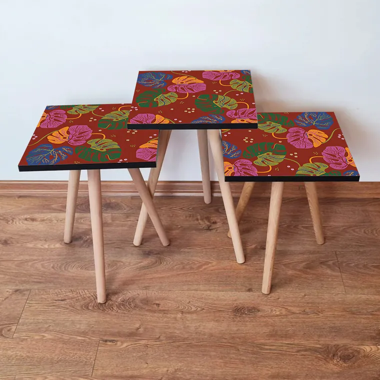 Set masute 3 piese, Hanah Home, 3Shp140, Multicolor