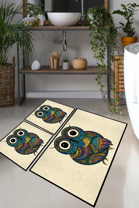 Set covorase de baie, L'essentiel Maison, Flyer, Poliester, Multicolor