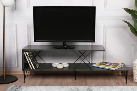 Comoda TV, Hanah Home, Street, 120x40x30 cm, Antracit