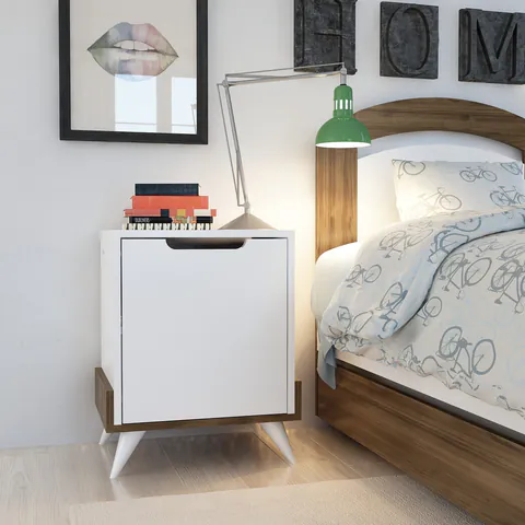 Noptiera, Hanah Home, Monzana, Alb/Maro