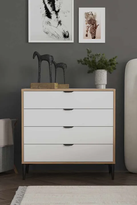 Dulap, Hanah Home, Arden 4, 90x88x40 cm, Alb