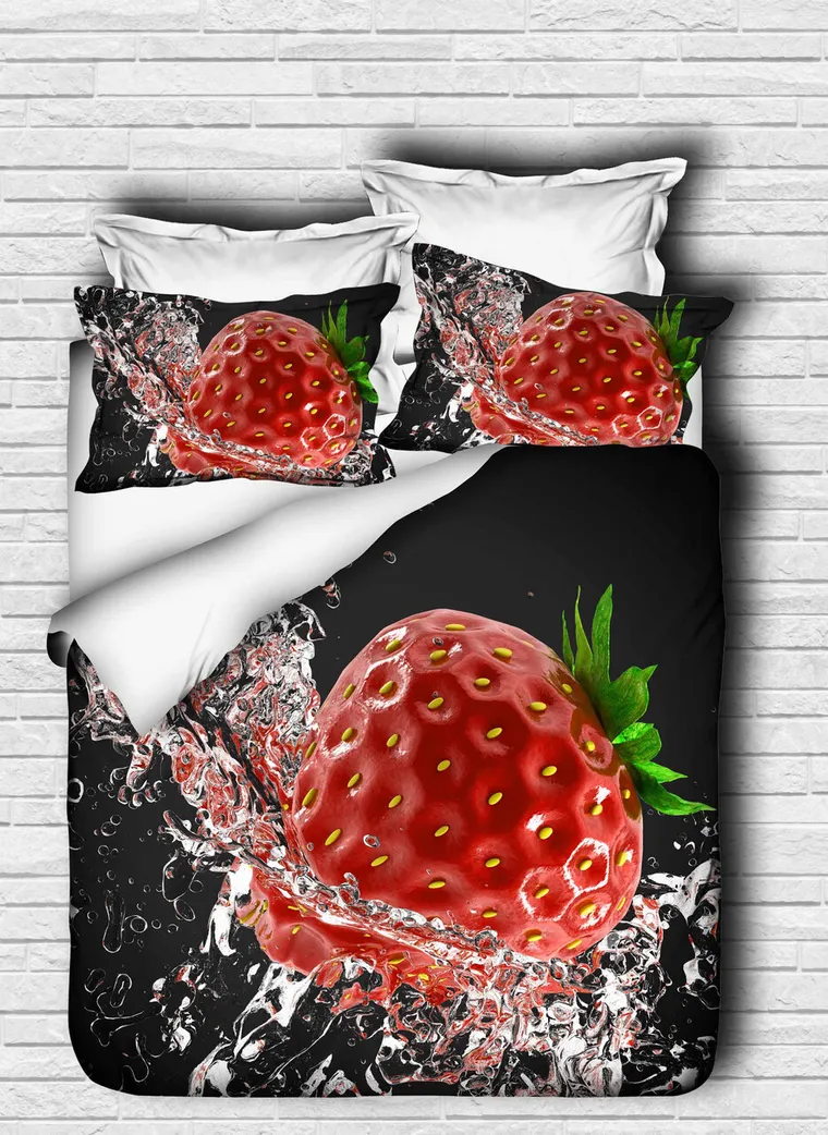 Lenjerie de pat dubla, L'essentiel Maison, 111, Black / White / Red / Green