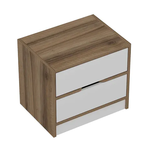 Noptiera, Hanah Home, Elina, 54x40x47 cm, Nuc/Alb