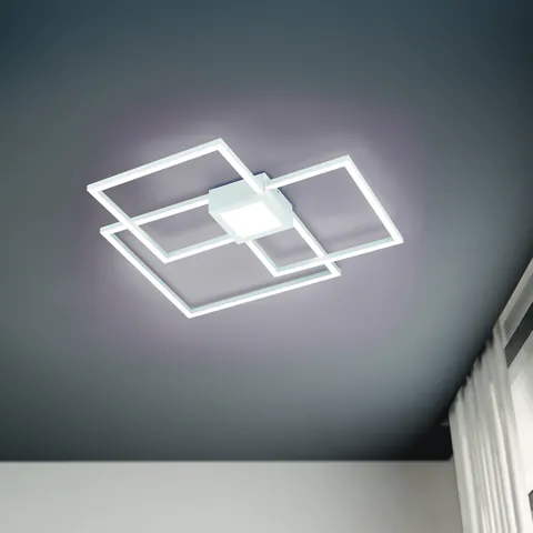 Plafoniera Hydra, TRIO, 65.5x65.5x6.5 cm, 38W, 1x SMD, metal, alb mat
