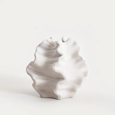 Vaza Mare, Homla, 21x21x20 cm, ceramica, alb