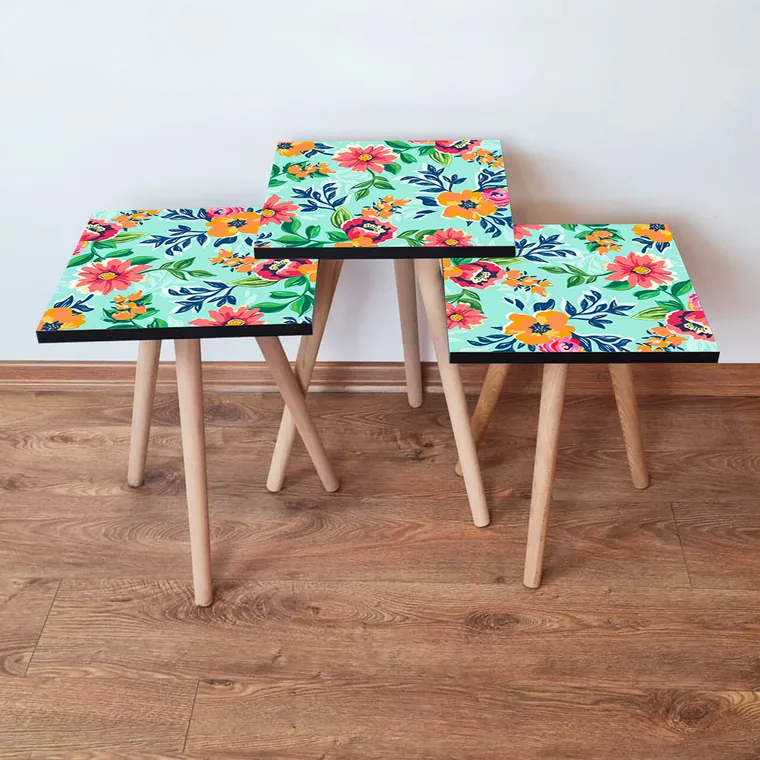 Set masute 3 piese, Hanah Home, 3Shp196, Multicolor