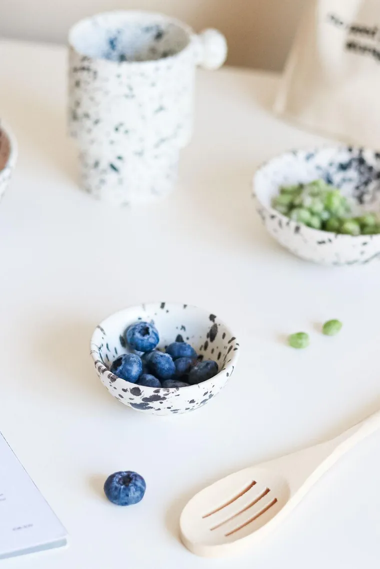 Bol ceramic, Hermia, 886SVN1101, Alb/Negru