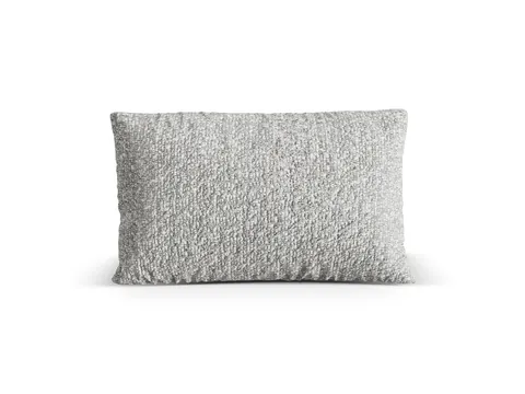 Perna decorativa, Nuria-260, Micadoni Home, 60x40x17 cm, tesatura boucle, argintiu