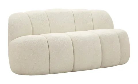 Canapea 2 locuri, Mauro Ferretti, Ball, 145x80x69 cm, poliester, alb