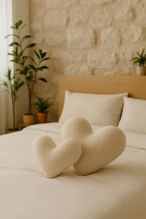 Perna, Teddy Kalp Big, 42x45x12 cm, Poliester, Bej deschis