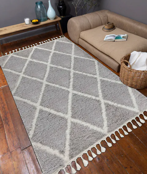 Covor, 0500E, 120x180 cm, Gri/Alb