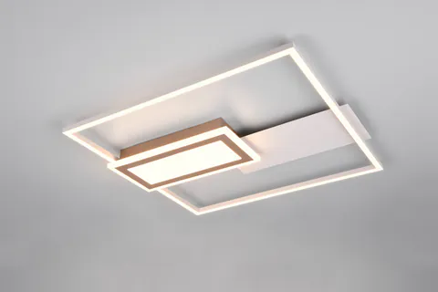 Plafoniera Spiro, RL NOW, 53x50x6.2 cm, 32W, 1x SMD, metal, gri/natur