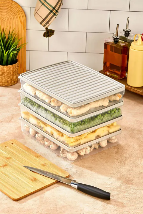 Set recipiente depozitare, Hermia, 452PTR1147, Crem