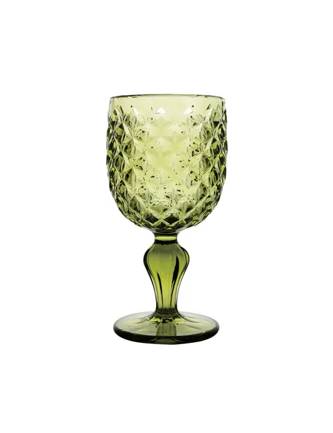 Set 6 pahare, Scudo, Brandani, 8.5x17 cm, 320 ml, sticla, verde