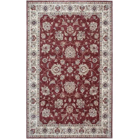 Covor rezistent Eko, ALT 05 - Red, Ivory, 100% poliester, 80 x 150 cm