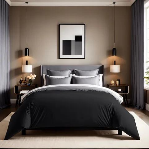 Husa de pilota Ranforce Single XXL (DE), L'essentiel Maison, Tonne Grise, Negru